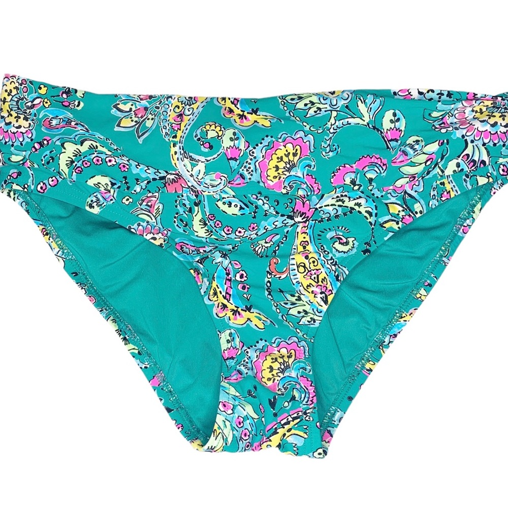 Sunsets Floral Print Bikini Bottom Size Medium